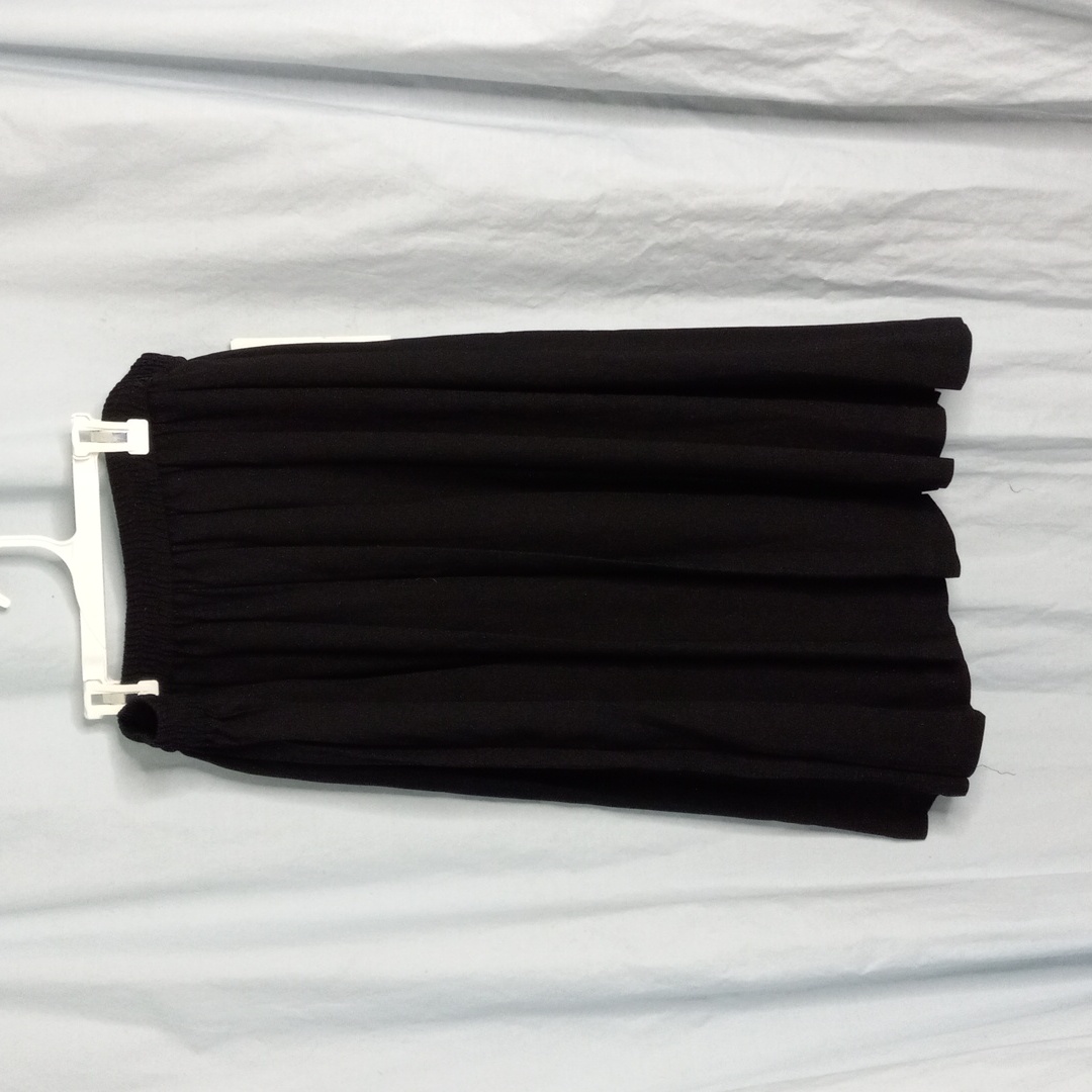 Chaus 2x Black Skirt Pleated Elastic Waist New